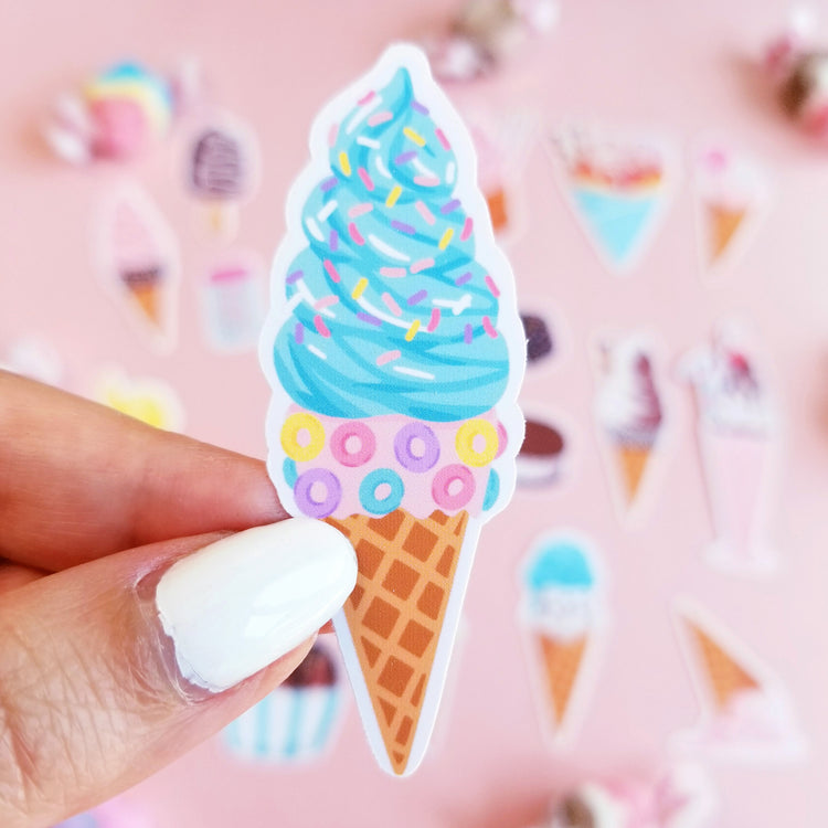 Print and Cut Ice Cream Stickers For Silhouette - Commerical License