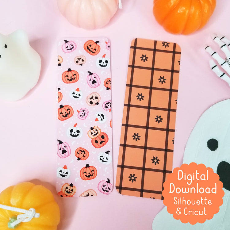 Halloween Jack-o-lantern Print and Cut Bookmarks for Silhouette