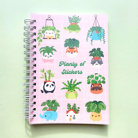 Kawaii Plants Reuseable Sticker Book Mini, Sticker Collector Book, Stationary, Kawaii,