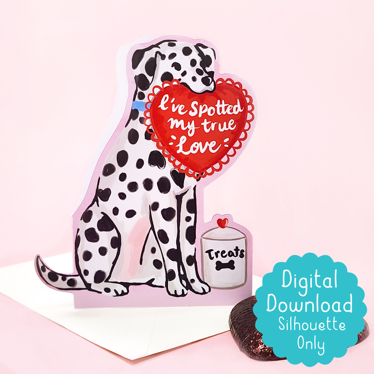 Print and Cut Dalmation Card