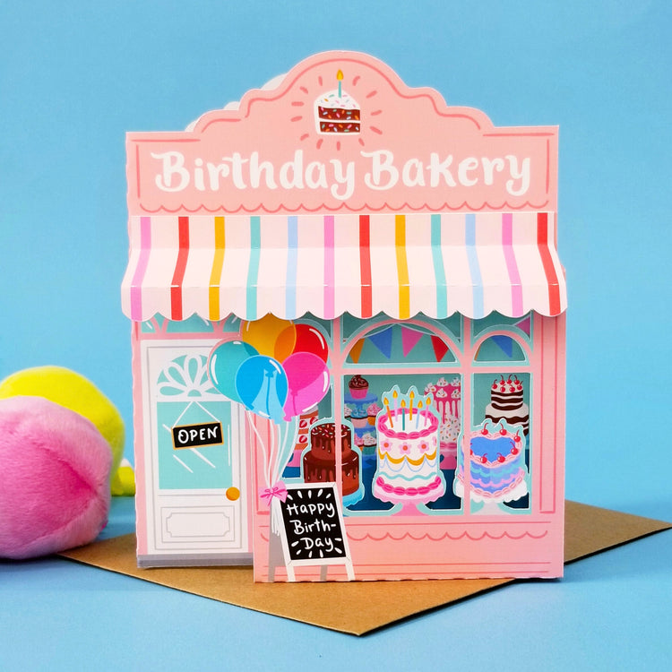 Birthday Bakery 3D Print and Cut Card for Silhouette