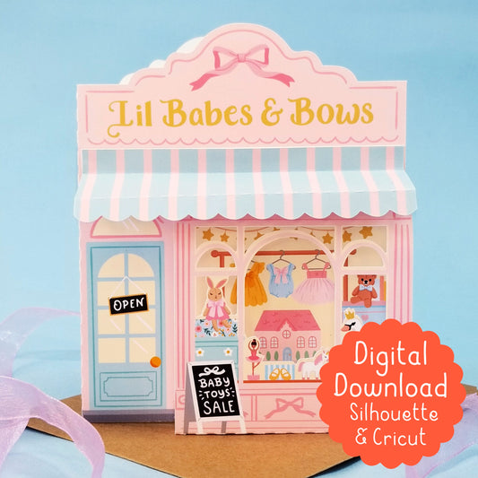 Babes and Bows Print and Cut 3D Card