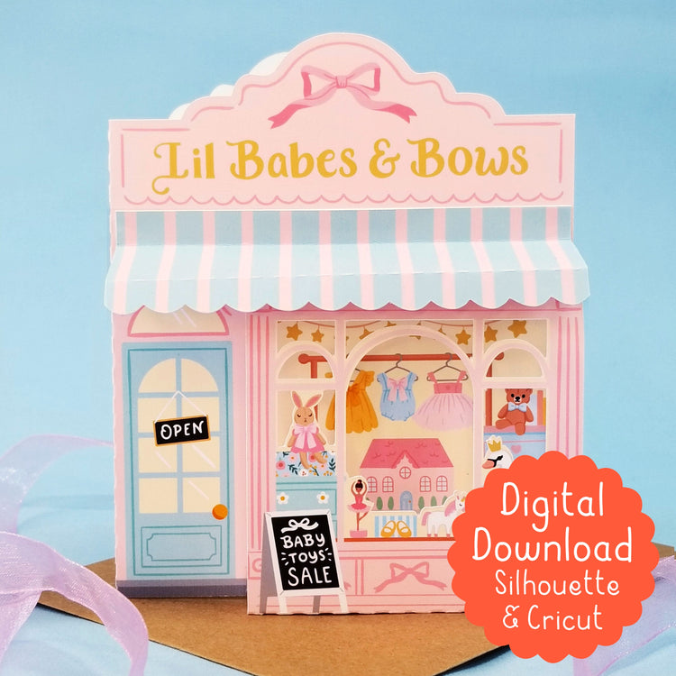 Babes and Bows Print and Cut 3D Card