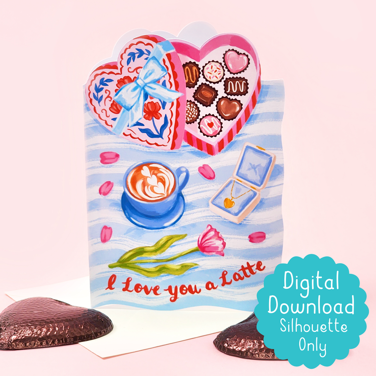Print and Cut I Love You A Latte Card
