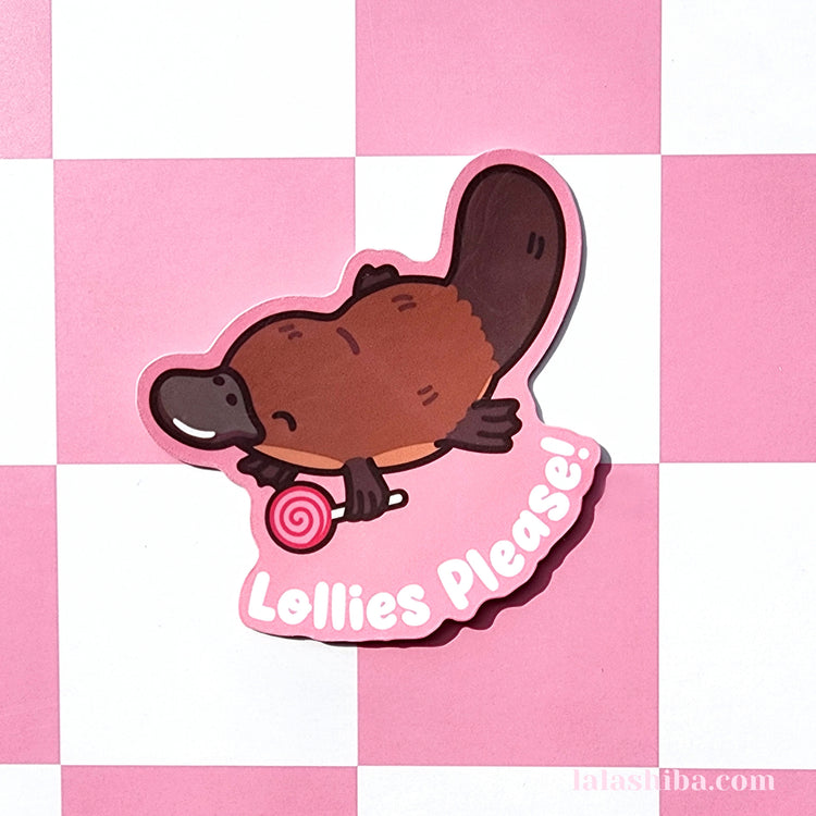 Platypus and Lollie Vinyl Sticker