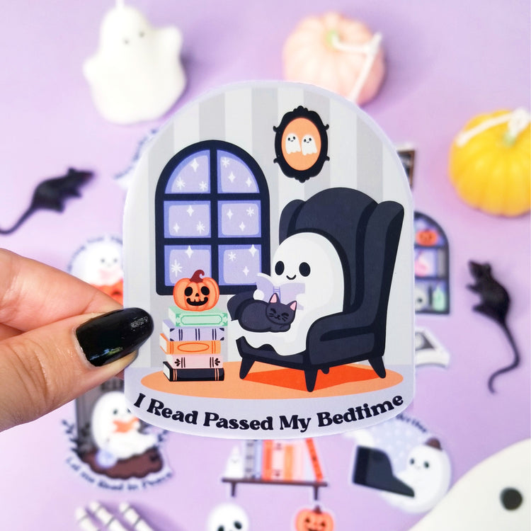 Spooky Ghost Reading Print and Cut Stickers for Silhouette