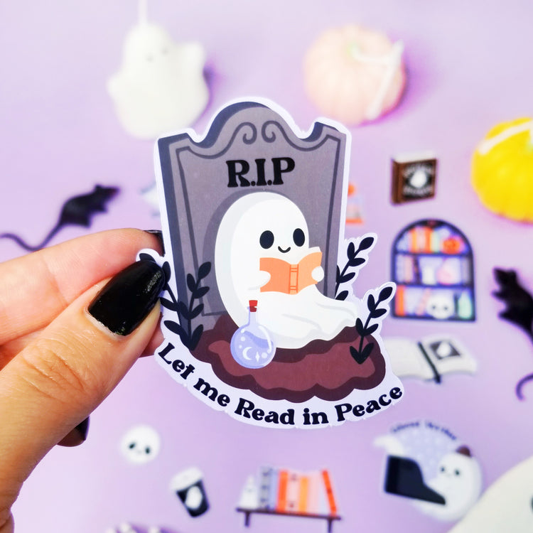 Spooky Ghost Reading Print and Cut Stickers for Silhouette