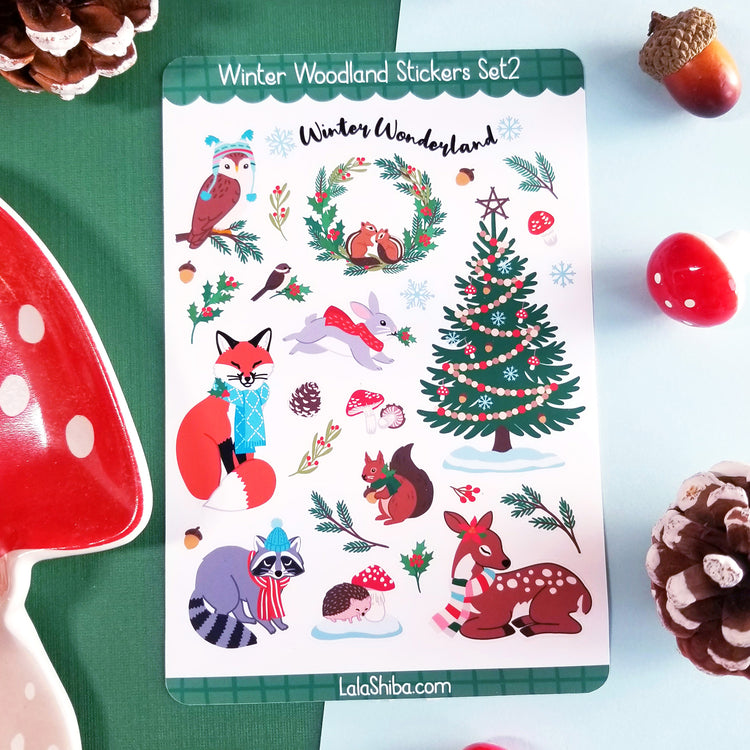 Winter Woodland Planner Sticker Sheet Set 2