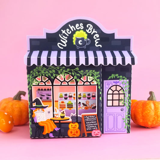 3D Witches Brew Cafe Box SVG for Silhouette and Cricut