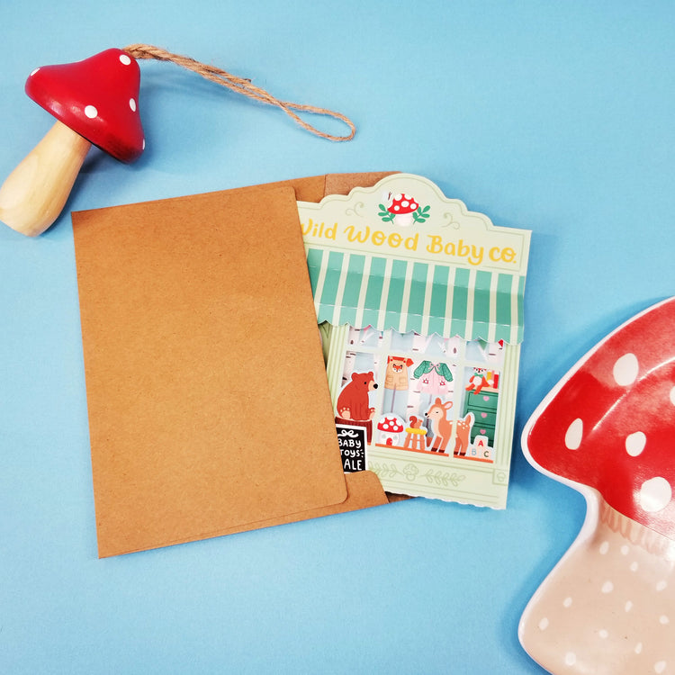 Woodland Baby Print and Cut 3D Card for Silhouette