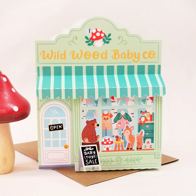Woodland Baby Print and Cut 3D Card for Silhouette