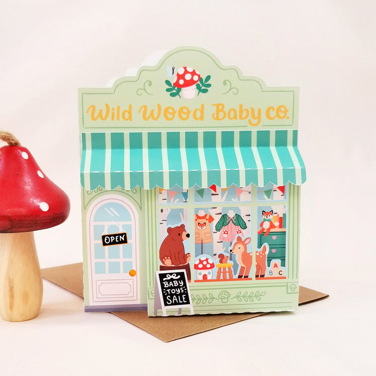 Woodland Baby Print and Cut 3D Card for Silhouette