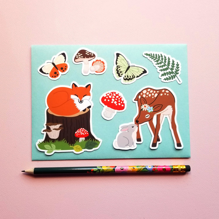 Print and Cut Woodland Animal Planner Stickers