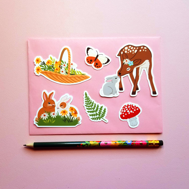 Print and Cut Woodland Animal Planner Stickers