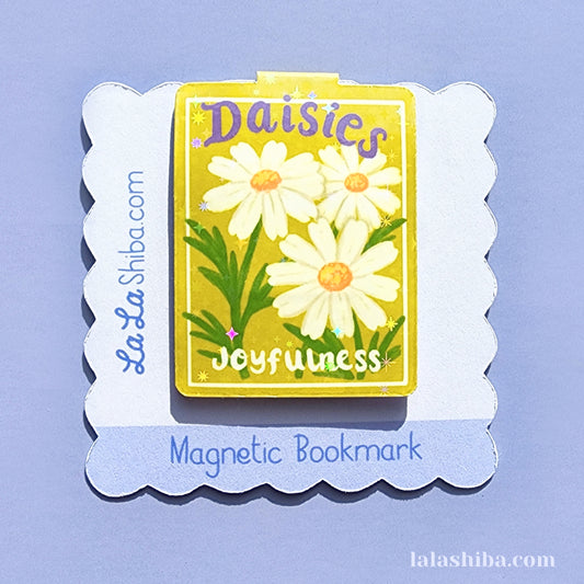 Daisy Flower Seed Packet Magnetic Bookmark