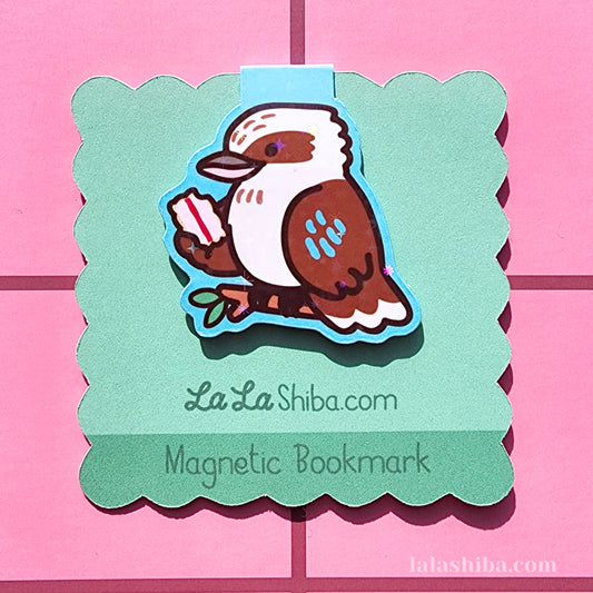 Kookaburra Magnetic Bookmark, Australian Bird Bookmark, Shipped