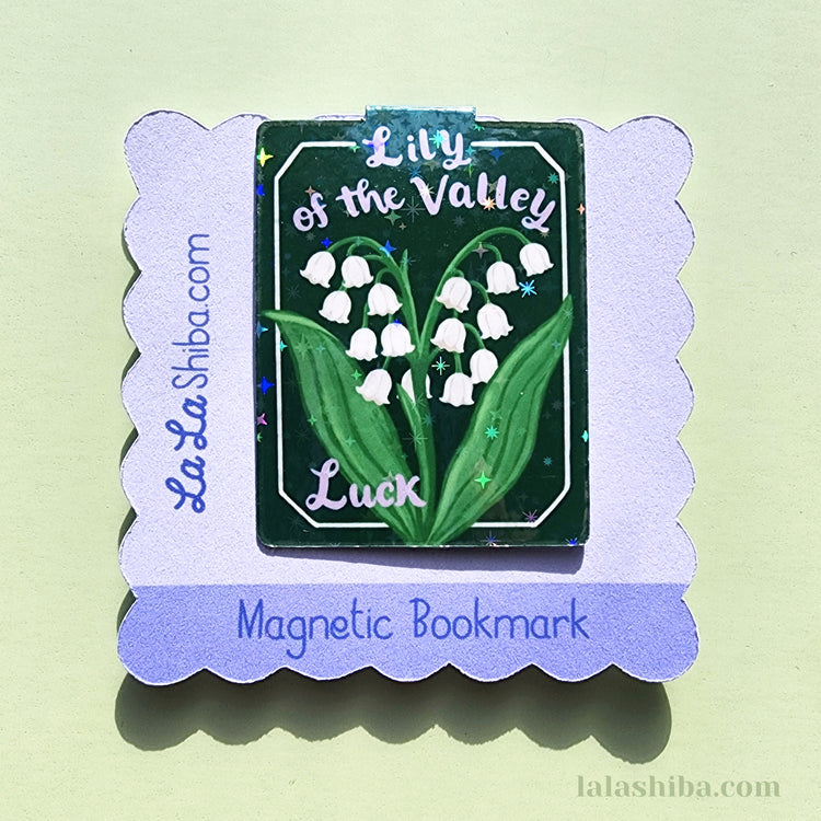 Lily of the Valley Seed Packet Magnetic Bookmark, Flower bookmark, Shipped