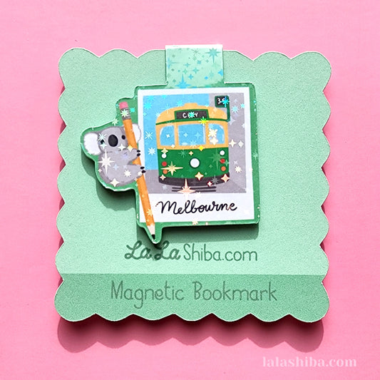 Melborune Tram Picture Magnetic Bookmark, Melbourne Momento Bookmark, Shipped