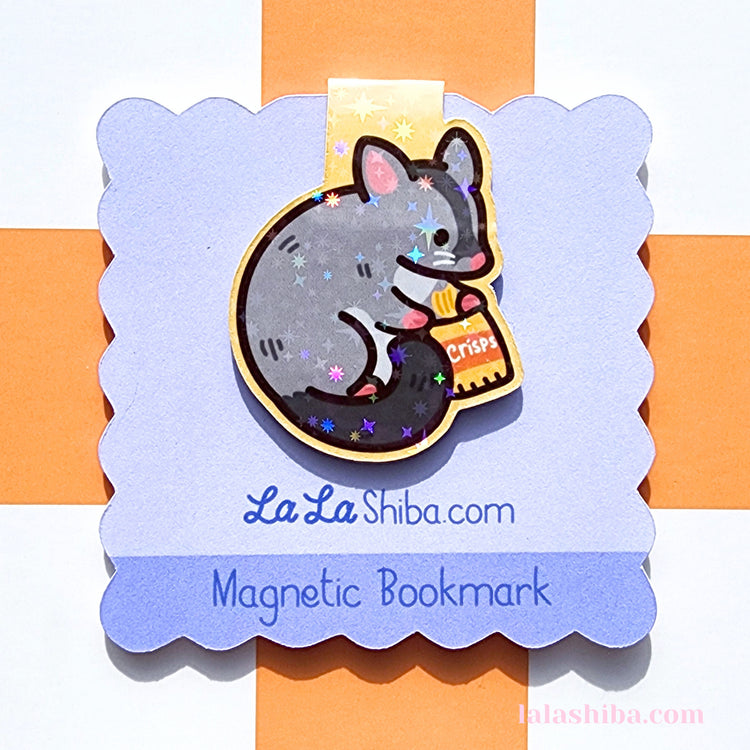 Possum Magnetic Bookmark, Kawaii Possum, Australian Possum Bookmark, Book Accessories, Page Marker, Shipped