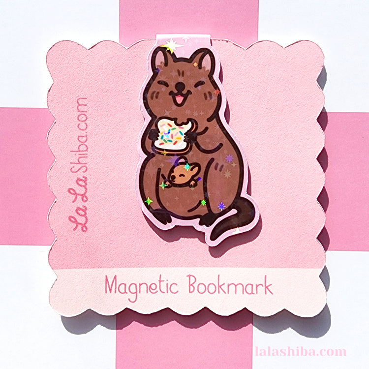 Quokka Magnetic Bookmark, Kawaii Quokka Magnetic Bookmark, Aussie Bush Buddy Magnetic Bookmark, Book Accessories, Page Marker, Shipped, Handmade
