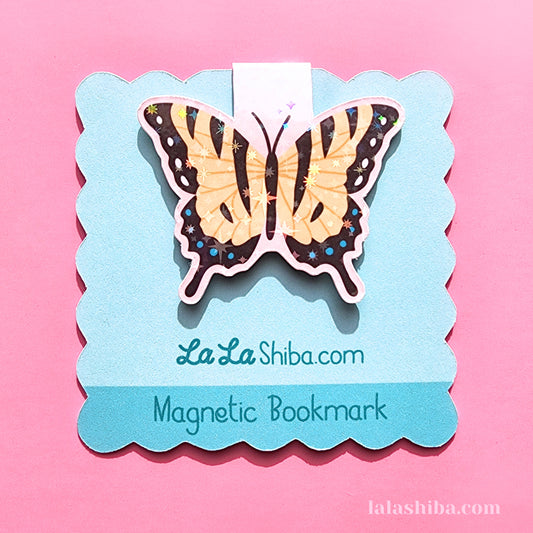 Swallowtail Tiger Butterfly Magnetic Bookmark, Butterfly Bookmark, Shipped