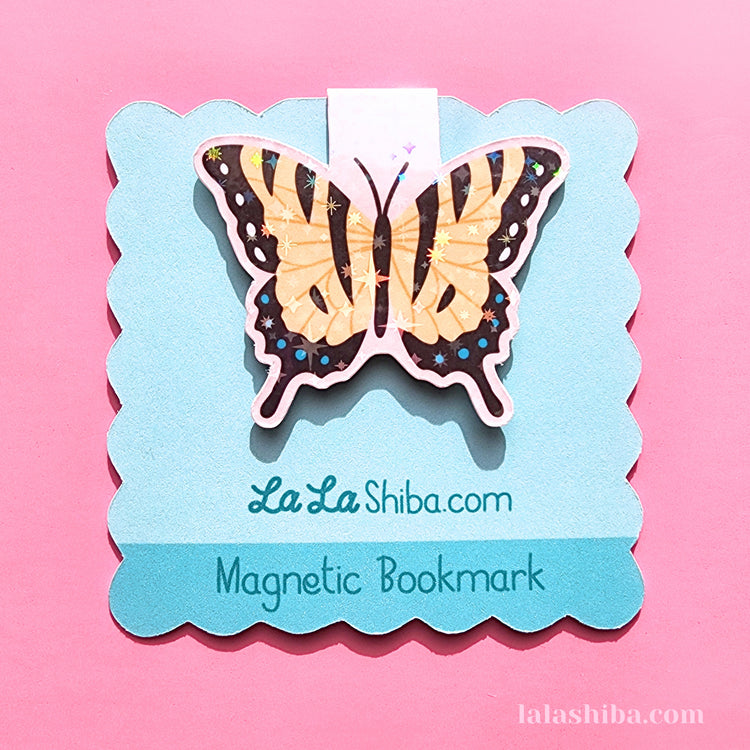 Swallowtail Tiger Butterfly Magnetic Bookmark, Butterfly Bookmark, Shipped