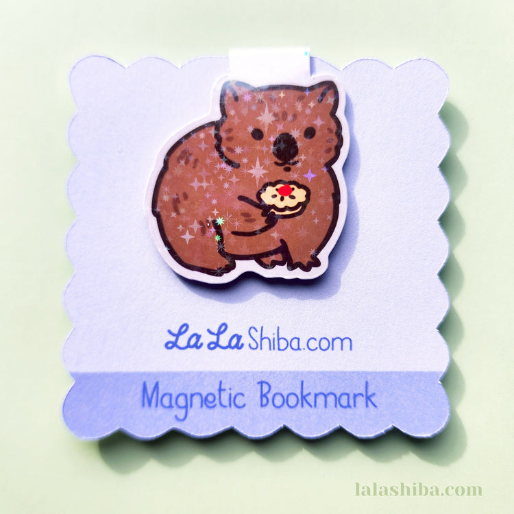 Wombat Magnetic Bookmark, Kawaii Wombat, Australian Animal Bookmark, Book Accessories, Page Marker, Shipped